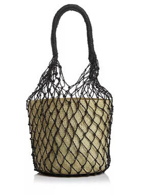 AQUA Rai Large/Small Net Bucket Bag, You Pick Size and Color, NWT